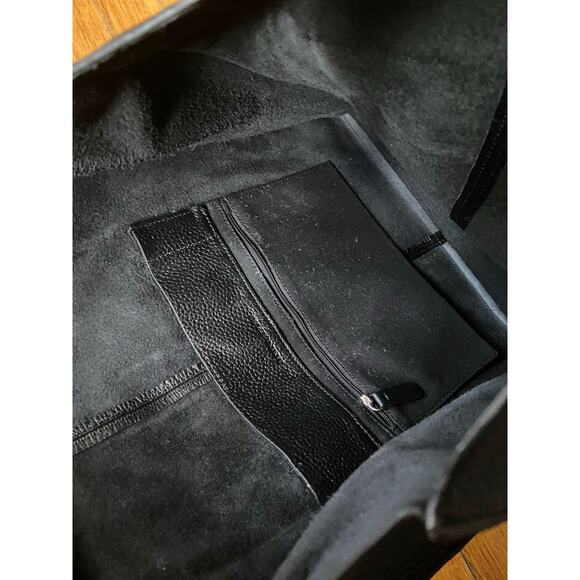 BANANA REPUBLIC Black Pebbled Leather Shoulder Bag (NWOT) - Picture 7 of 14